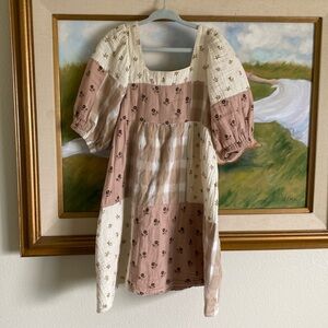 Rylee + cru patchwork dress